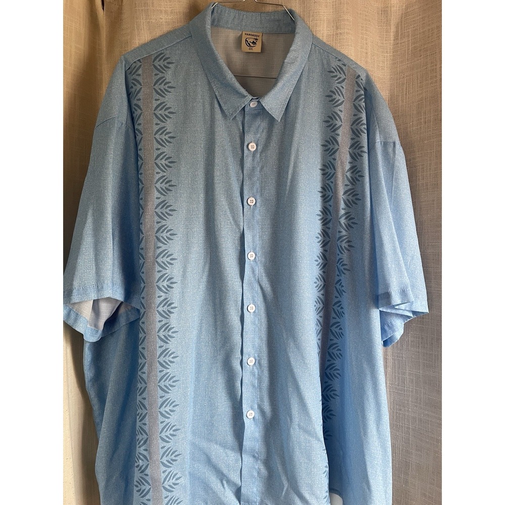 Hardaddy Hawaiian Shirt Men's Size 4XL Blue Casual Short Sleeves Button Up‎